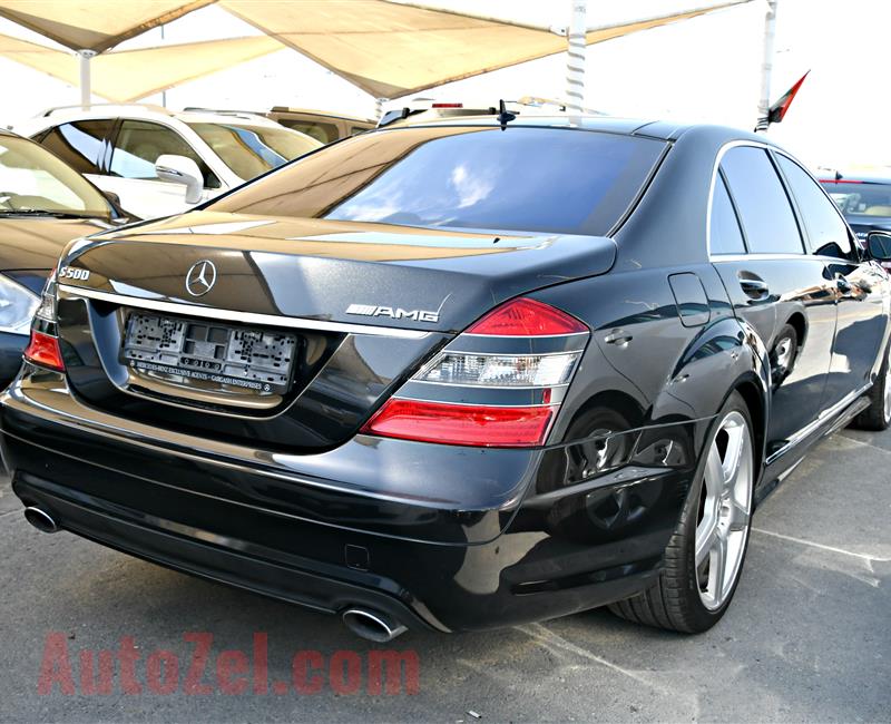 MERCEDES BENZ S500 AMG, V8- 2008- BLACK- 163 000 KM- GCC