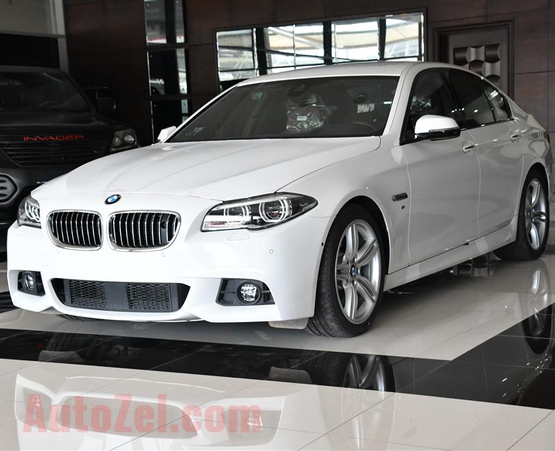 BRAND NEW BMW 528i M-KIT - 2016- WHITE- GCC SPECS