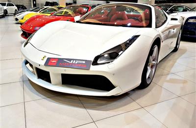 FERRARI 488 SPIDER, V8- 2018- WHITE- BRAND NEW, 0 KM- GCC