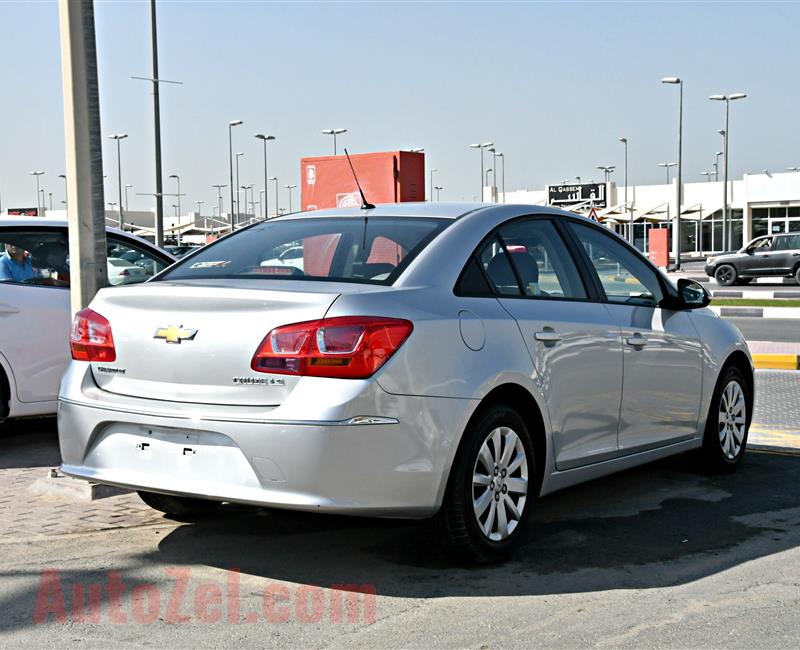 CHEVROLET CRUZE LS, V4- 2016- SILVER- 68 000 KM- GCC