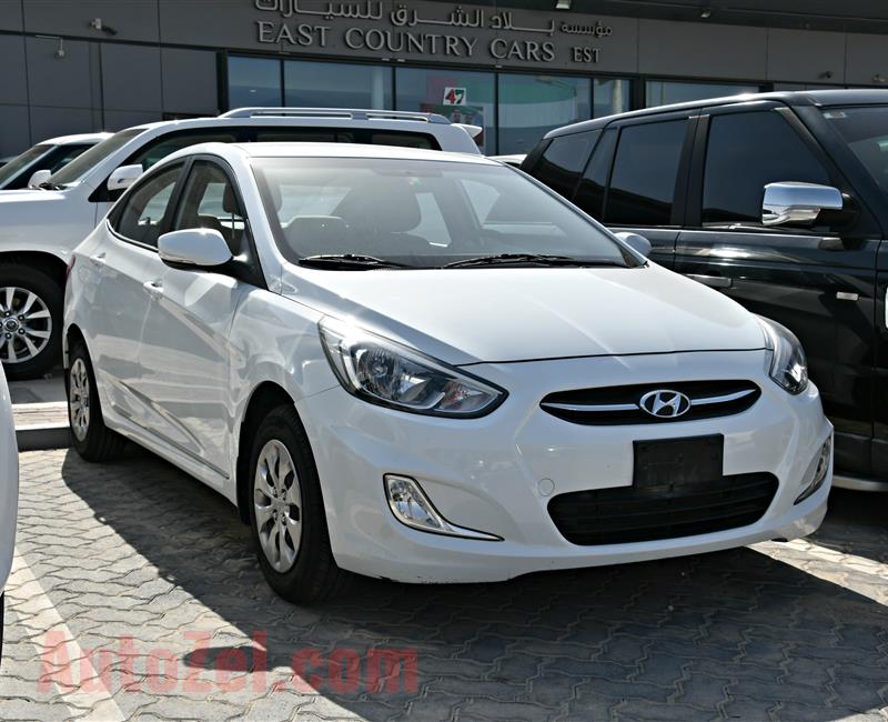 HYUNDAI ACCENT, V4- 2016- WHITE- 64 000 KM- GCC