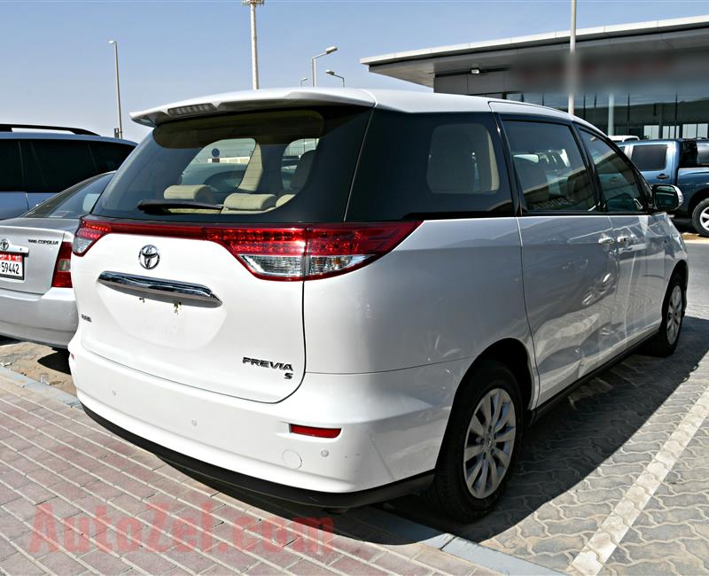 TOYOTA PREVIA S, V6- 2014- WHITE- 169 000 KM- GCC