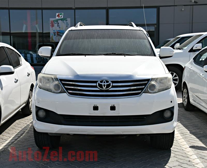 TOYOTA FORTUNER- 2012- WHITE- 158 000 KM- GCC