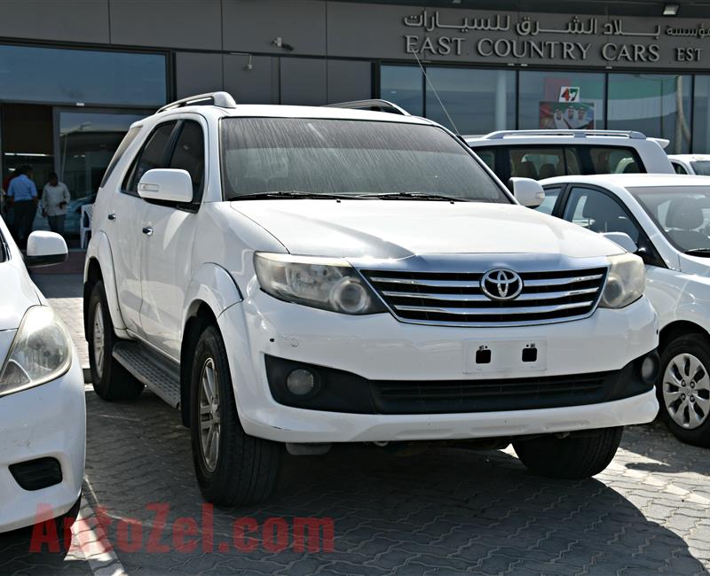 TOYOTA FORTUNER- 2012- WHITE- 158 000 KM- GCC