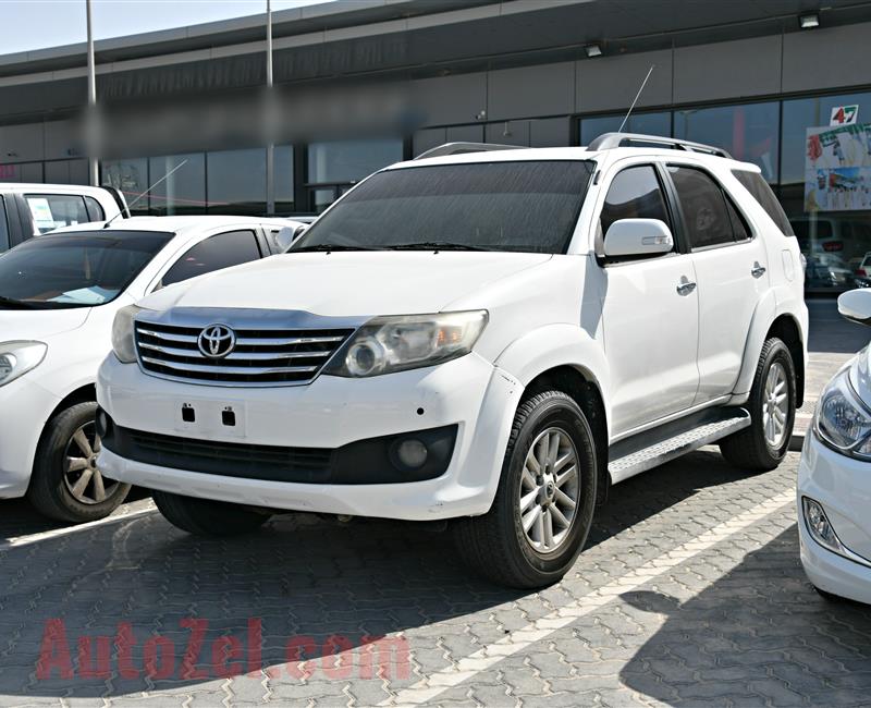 TOYOTA FORTUNER- 2012- WHITE- 158 000 KM- GCC