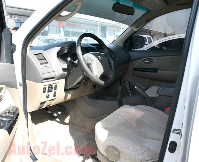 TOYOTA FORTUNER- 2012- WHITE- 158 000 KM- GCC