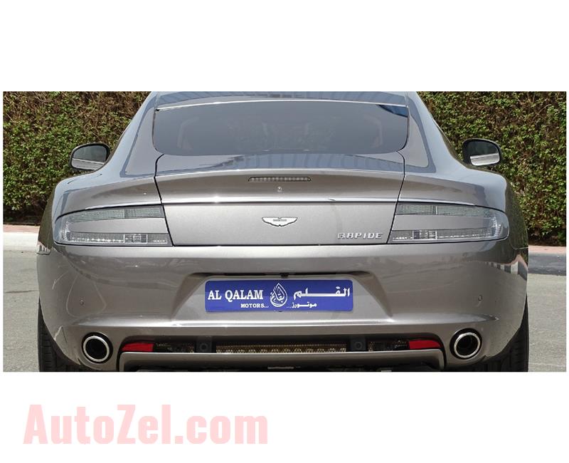 ASTON MARTIN RAPIDE- 2012- GRAY- 649 KM- GCC SPECS