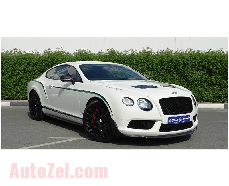 BENTLEY GT3 R- 2015- WHITE- 6 000 KM- GCC SPECS- 1 OF THE 300 CARS IN THE WORLD