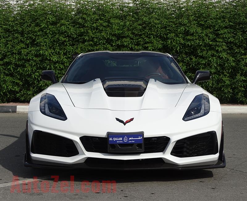 CHEVROLET CORVETTE ZR1 6.2L SUPERCHARGED- 2019- WHITE- 12 000 KM- GCC SPECS