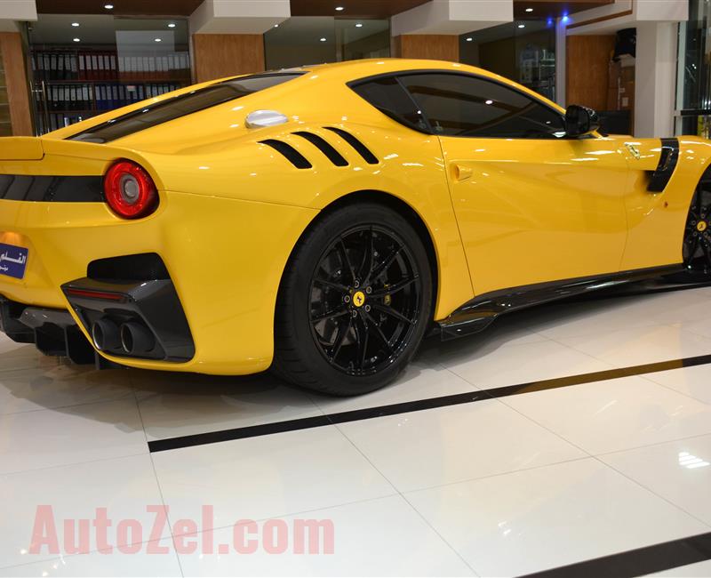 BRAND NEW FERRARI F12 TDF- 2016- YELLOW- GCC SPECS- 1 OF 799 CARS IN THE WORLD