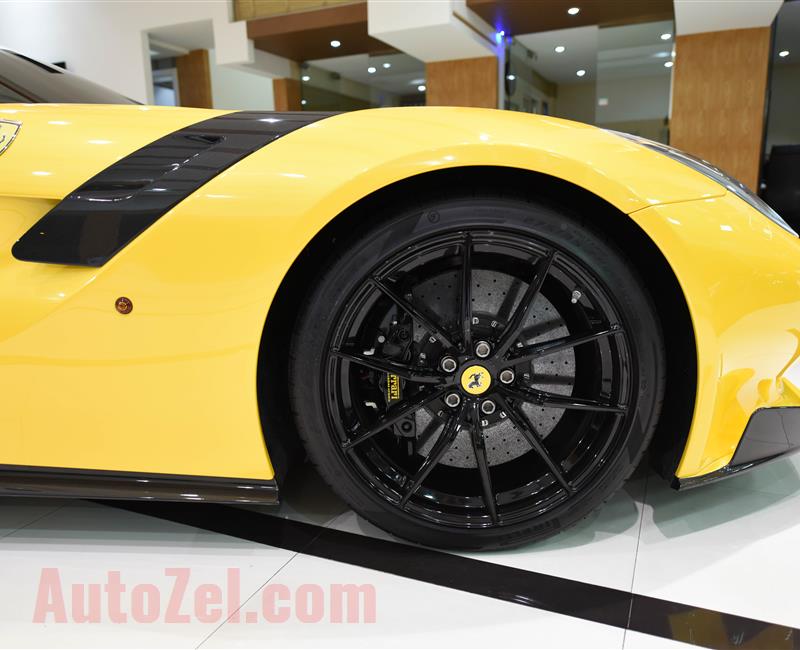 BRAND NEW FERRARI F12 TDF- 2016- YELLOW- GCC SPECS- 1 OF 799 CARS IN THE WORLD