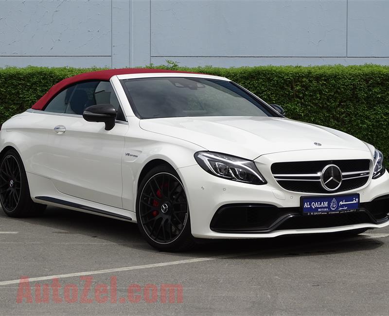 MERCEDES-BENZ C63s AMG- 2018- WHITE- 7 000 KM- GCC SPECS