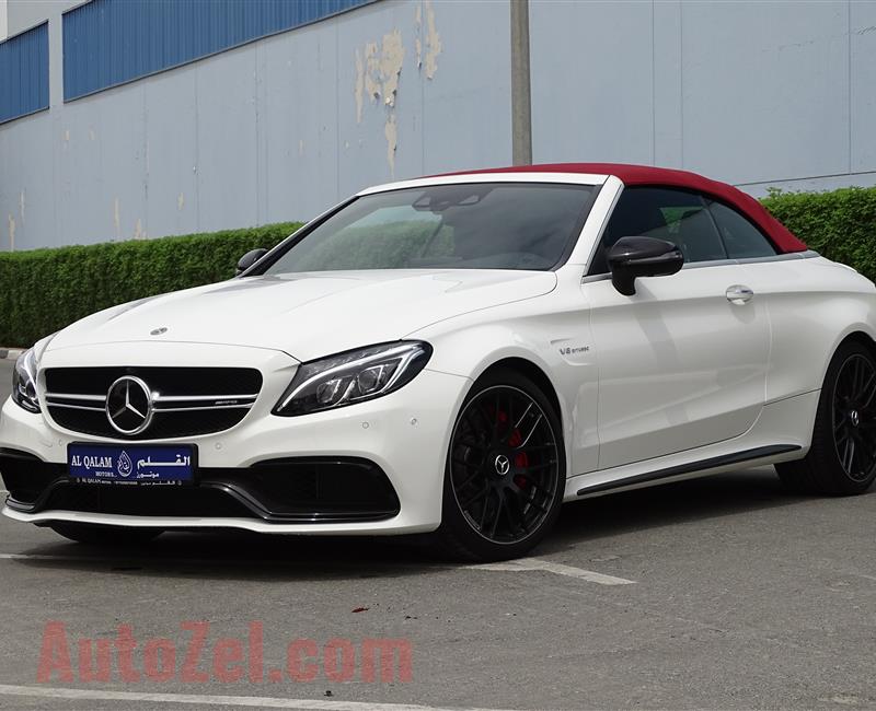 MERCEDES-BENZ C63s AMG- 2018- WHITE- 7 000 KM- GCC SPECS