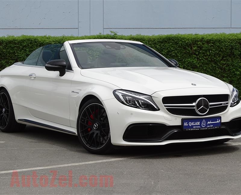 MERCEDES-BENZ C63s AMG- 2018- WHITE- 7 000 KM- GCC SPECS