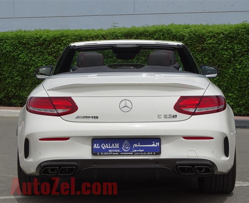 MERCEDES-BENZ C63s AMG- 2018- WHITE- 7 000 KM- GCC SPECS