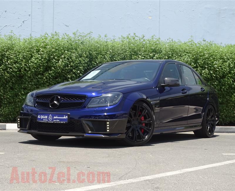 MERCEDES-BENZ C63 BRABUS B63- 2013- BLUE- 6 000 KM- GCC- 1 OF 10 CARS IN THE WORLD