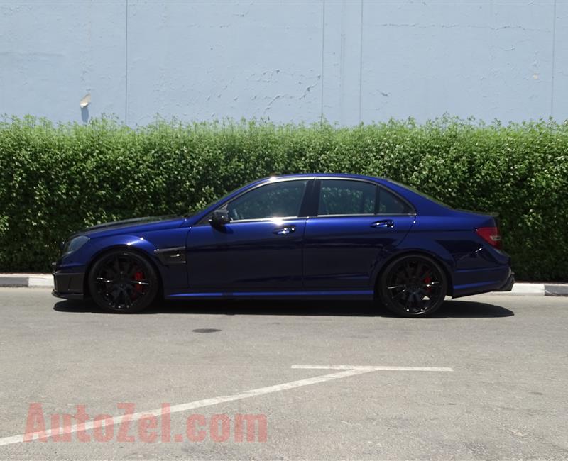 MERCEDES-BENZ C63 BRABUS B63- 2013- BLUE- 6 000 KM- GCC- 1 OF 10 CARS IN THE WORLD