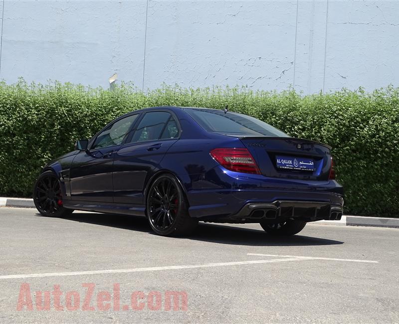 MERCEDES-BENZ C63 BRABUS B63- 2013- BLUE- 6 000 KM- GCC- 1 OF 10 CARS IN THE WORLD