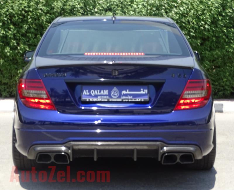 MERCEDES-BENZ C63 BRABUS B63- 2013- BLUE- 6 000 KM- GCC- 1 OF 10 CARS IN THE WORLD