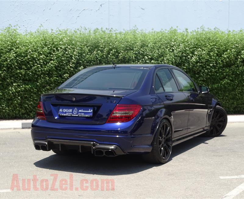 MERCEDES-BENZ C63 BRABUS B63- 2013- BLUE- 6 000 KM- GCC- 1 OF 10 CARS IN THE WORLD