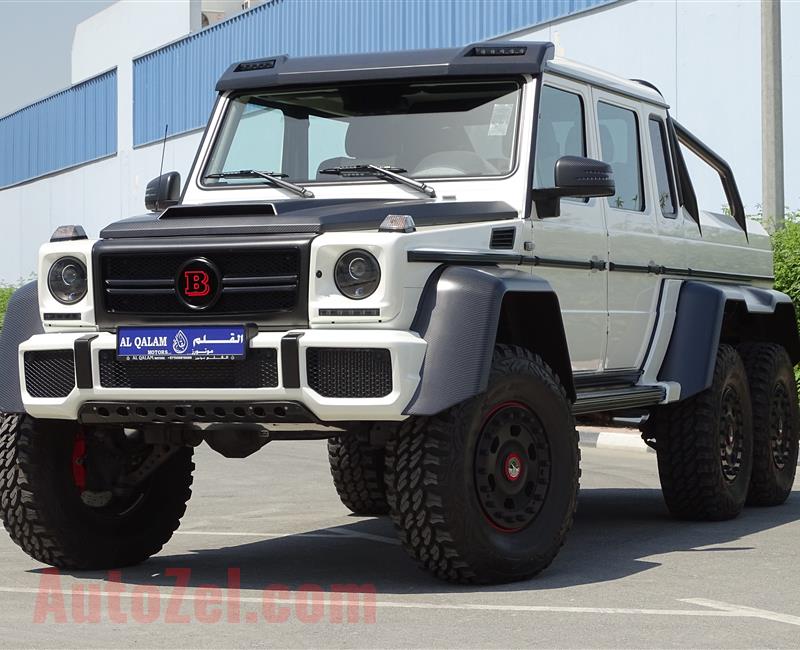 MERCEDES-BENZ G63 6X6 B700 BRABUS- 2014- WHITE- 3 000 KM ONLY- GCC SPECS