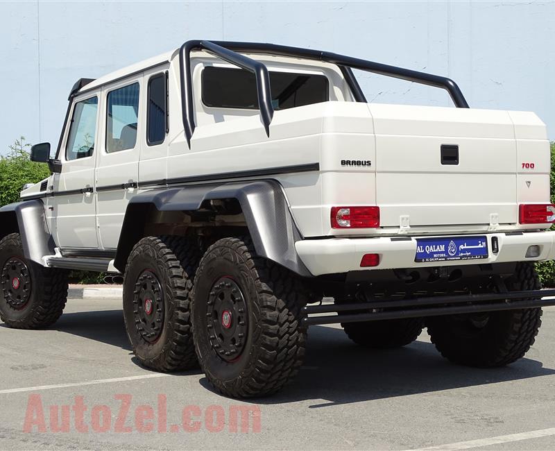 MERCEDES-BENZ G63 6X6 B700 BRABUS- 2014- WHITE- 3 000 KM ONLY- GCC SPECS