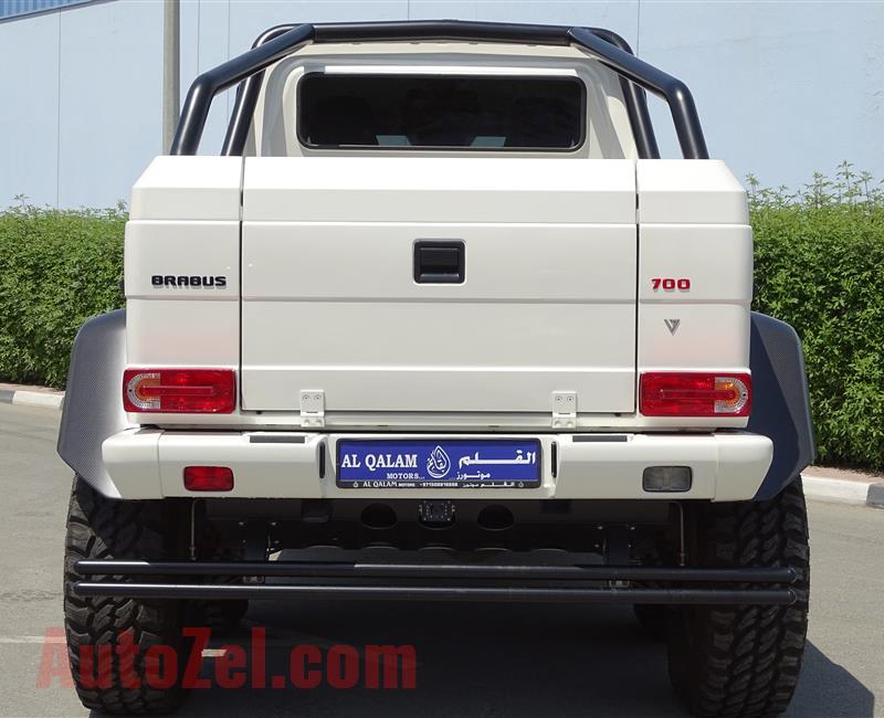 MERCEDES-BENZ G63 6X6 B700 BRABUS- 2014- WHITE- 3 000 KM ONLY- GCC SPECS