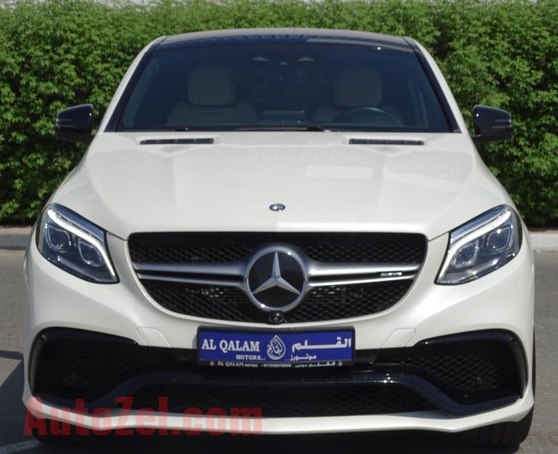 MERCEDES-BENZ GLE63s- 2016- WHITE- 90 000 KM- GCC SPECS