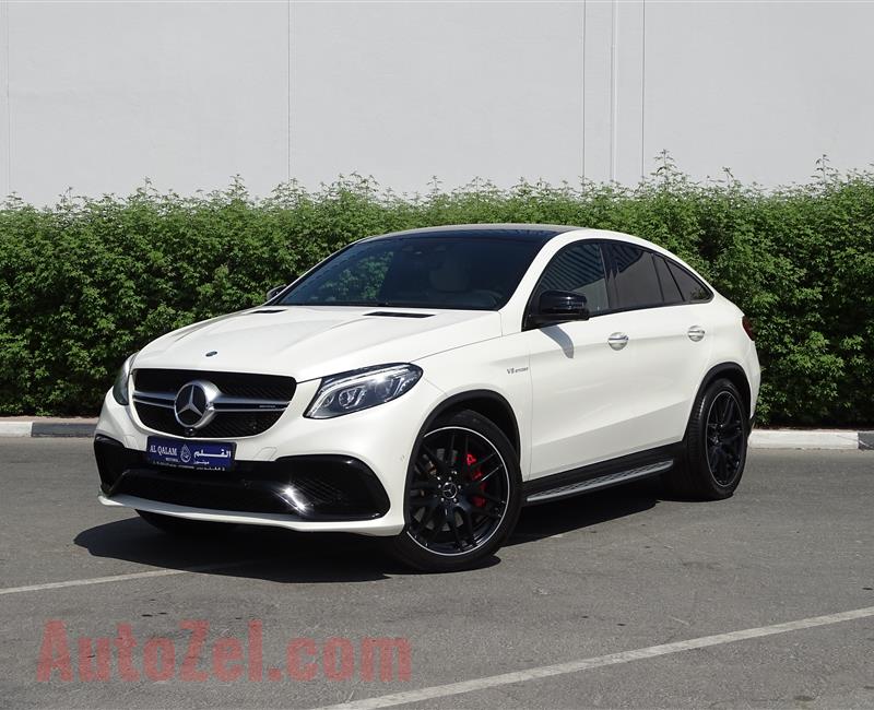 MERCEDES-BENZ GLE63s- 2016- WHITE- 90 000 KM- GCC SPECS