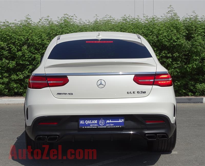 MERCEDES-BENZ GLE63s- 2016- WHITE- 90 000 KM- GCC SPECS