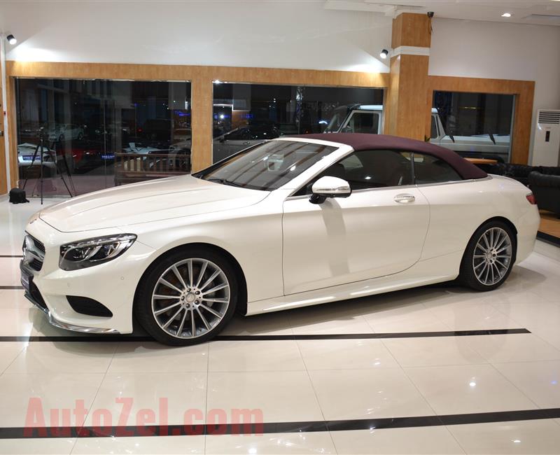 NEW MERCEDES-BENZ S500 CONVERTIBLE- 2017- WHITE- GERMAN SPECS