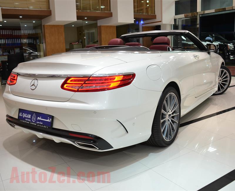 NEW MERCEDES-BENZ S500 CONVERTIBLE- 2017- WHITE- GERMAN SPECS