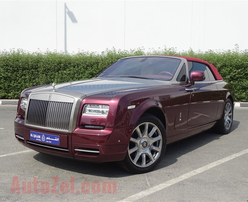 ROLLS ROYCE PHANTOM- DROPHEAD- 2014- MAROON- 25 000 KM ONLY- EUROPEAN SPECS