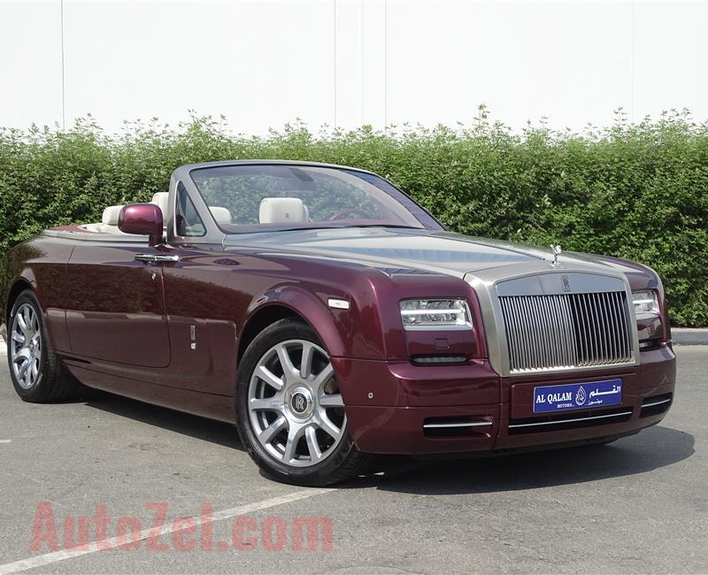 ROLLS ROYCE PHANTOM- DROPHEAD- 2014- MAROON- 25 000 KM ONLY- EUROPEAN SPECS