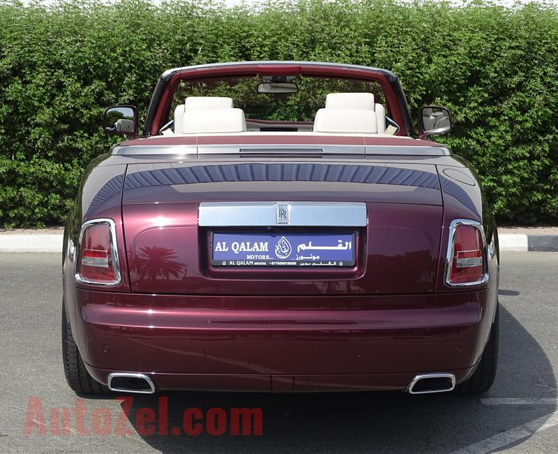 ROLLS ROYCE PHANTOM- DROPHEAD- 2014- MAROON- 25 000 KM ONLY- EUROPEAN SPECS