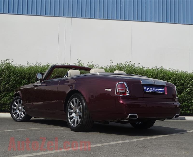 ROLLS ROYCE PHANTOM- DROPHEAD- 2014- MAROON- 25 000 KM ONLY- EUROPEAN SPECS