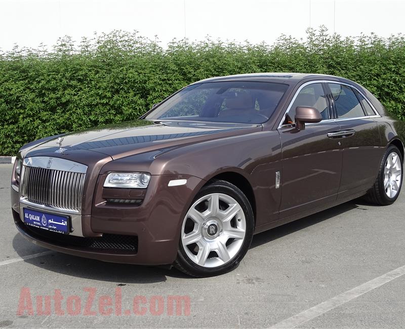 ROLLS ROYCE GHOST- 2012- BROWN- 68 000 KM- GCC SPECS