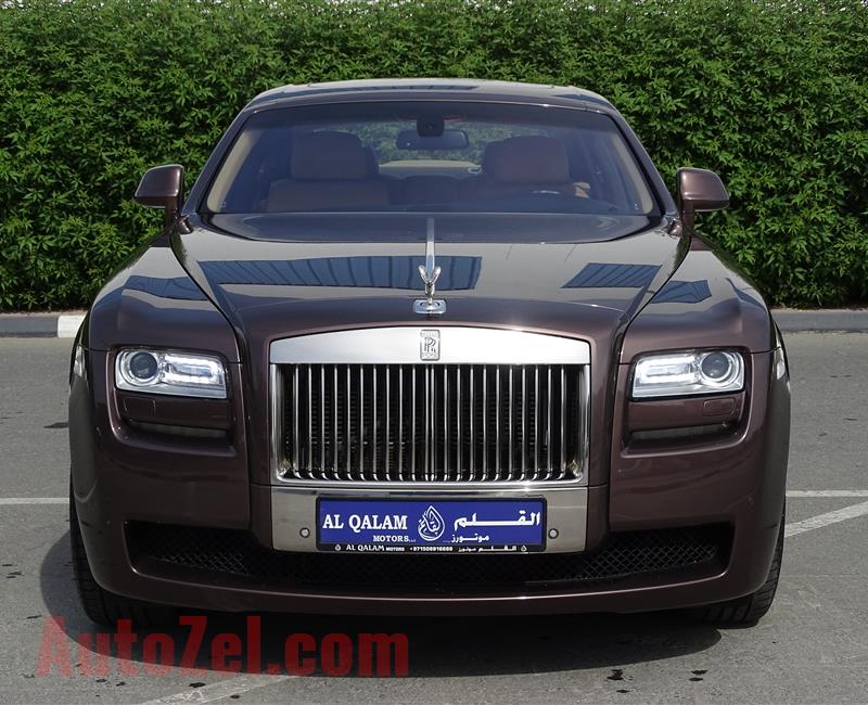 ROLLS ROYCE GHOST- 2012- BROWN- 68 000 KM- GCC SPECS