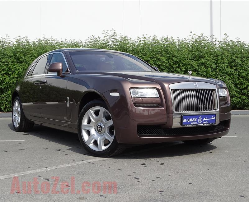 ROLLS ROYCE GHOST- 2012- BROWN- 68 000 KM- GCC SPECS