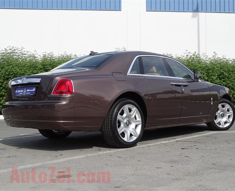 ROLLS ROYCE GHOST- 2012- BROWN- 68 000 KM- GCC SPECS