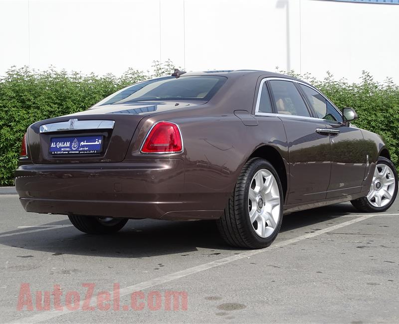 ROLLS ROYCE GHOST- 2012- BROWN- 68 000 KM- GCC SPECS