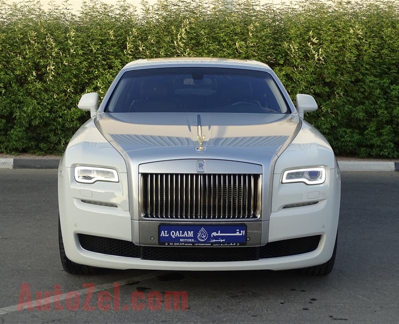 ROLLS ROYCE GHOST- 2016- WHITE- 67 000 KM- GCC SPECS