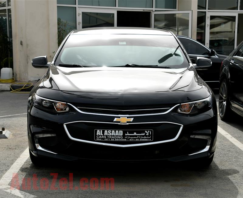 CHEVROLET MALIBU- 2018- BLACK- 17 000 KM- GCC SPECS