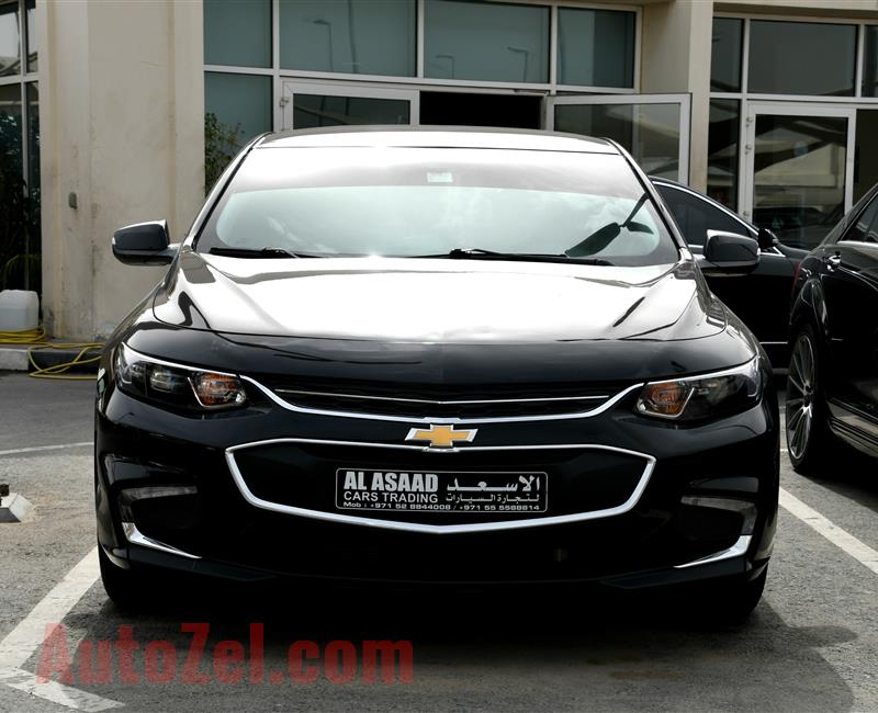 CHEVROLET MALIBU- 2018- BLACK- 17 000 KM- GCC SPECS