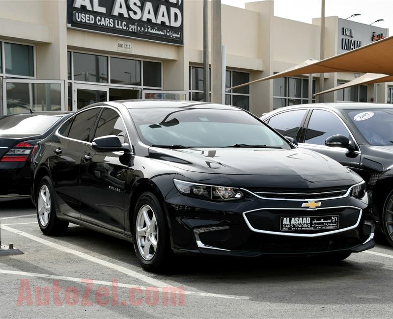 CHEVROLET MALIBU- 2018- BLACK- 17 000 KM- GCC SPECS