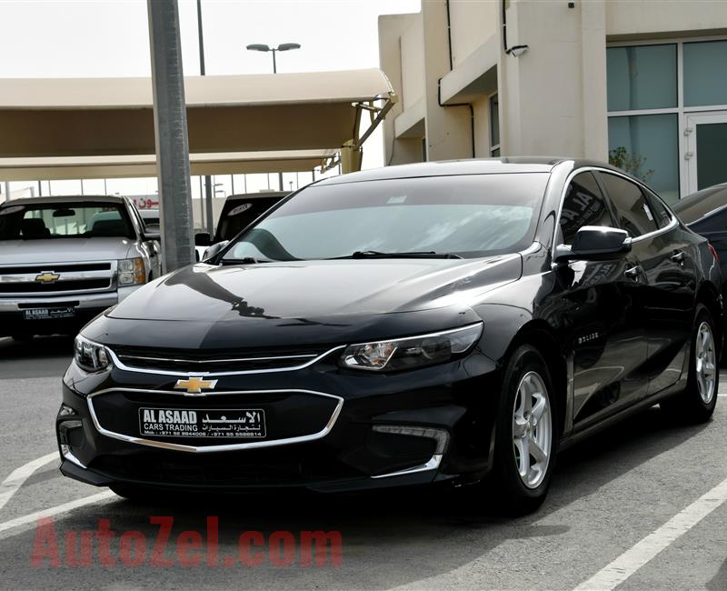 CHEVROLET MALIBU- 2018- BLACK- 17 000 KM- GCC SPECS