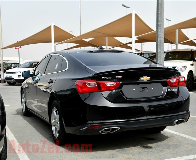 CHEVROLET MALIBU- 2018- BLACK- 17 000 KM- GCC SPECS