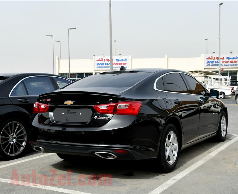 CHEVROLET MALIBU- 2018- BLACK- 17 000 KM- GCC SPECS