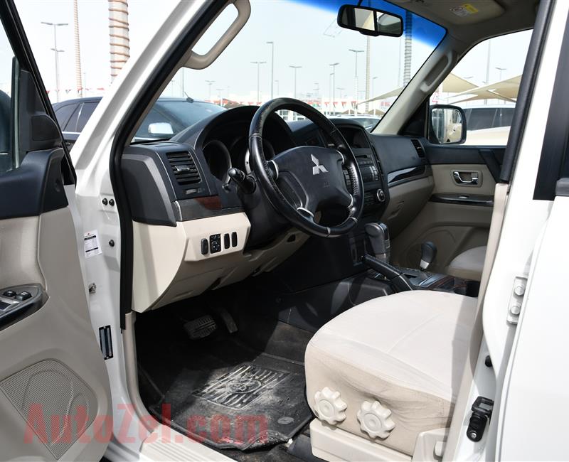 MITSUBISHI PAJERO V6- 2013- WHITE- 100 000 KM- GCC SPECS