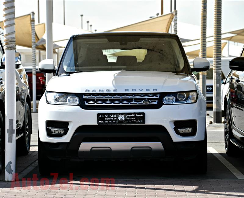 RANGE ROVER SPORT HSE- 2014- WHITE- 105 000 KM- GCC SPECS